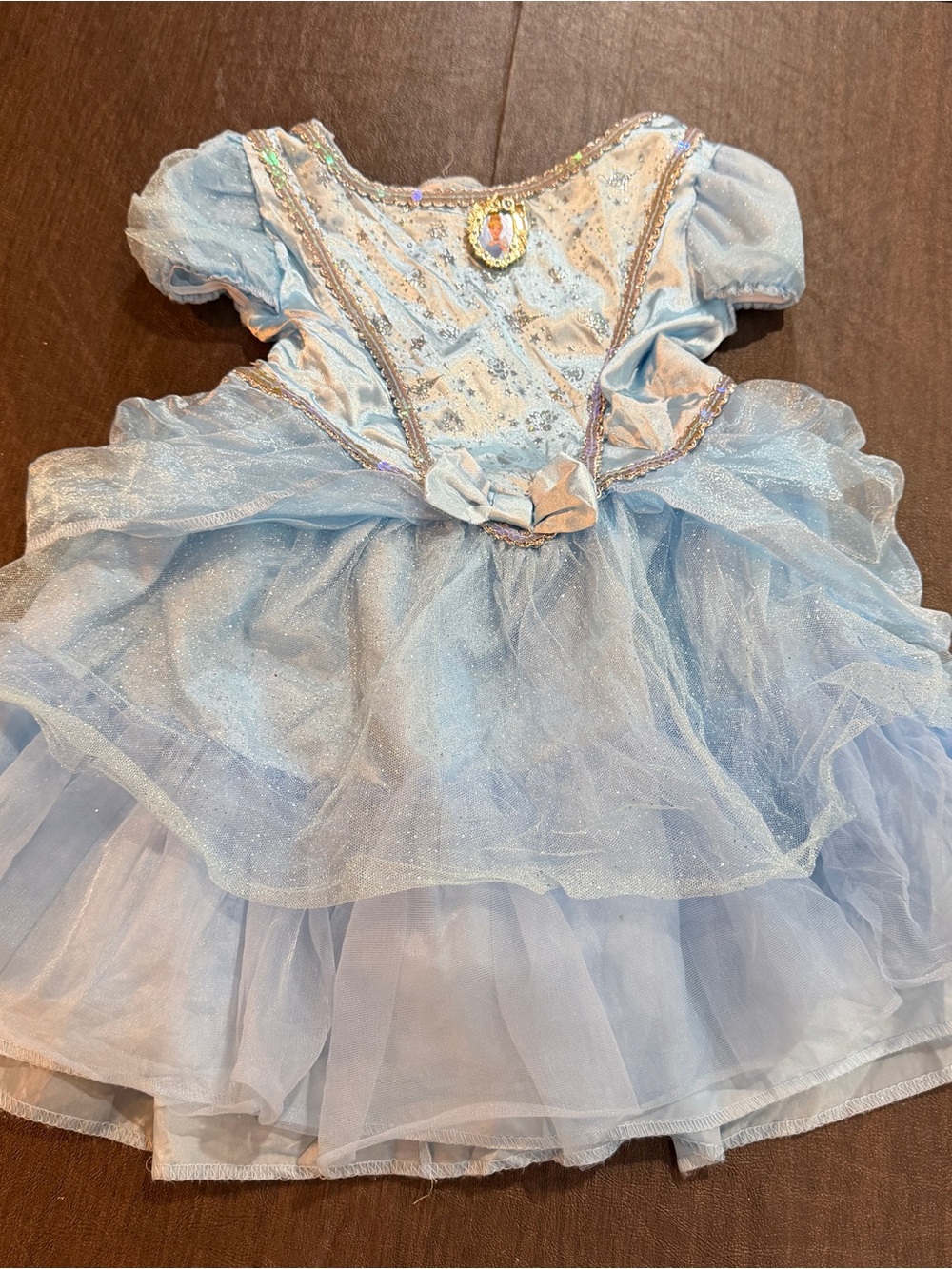 Disney Cinderella Light Blue Princess Tulle Dress Costume Sz 3T-4T